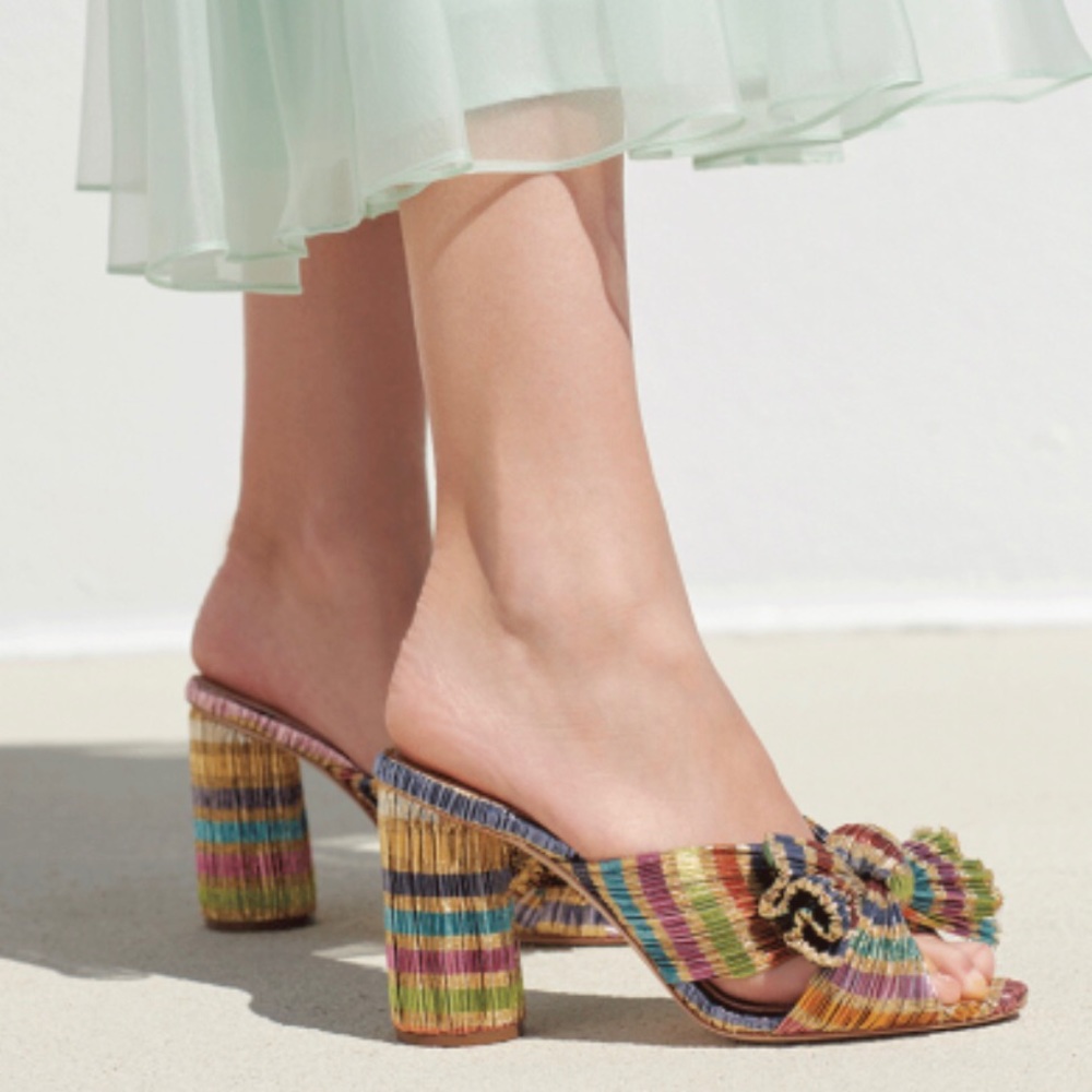 Loeffler Randall Penny Knot Mule Candy Stripe 9